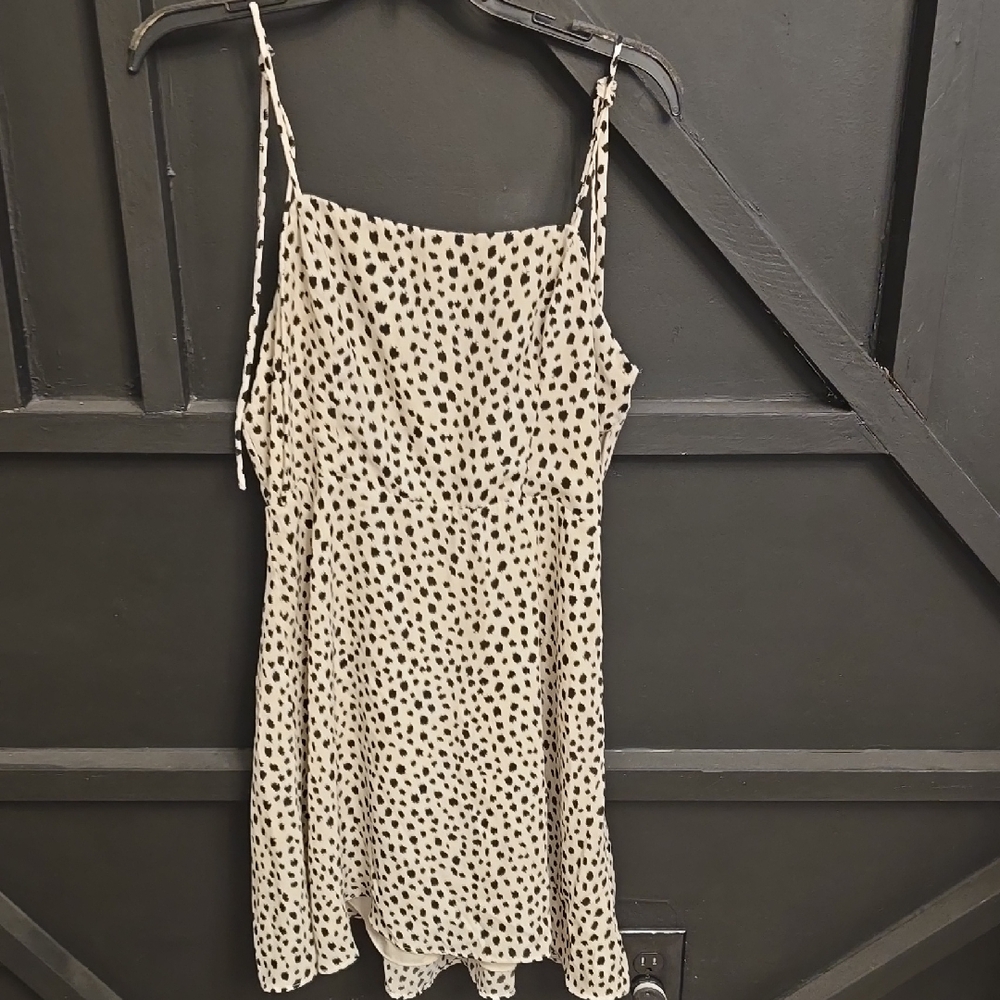 Spotted Spaghetti Strap Dress